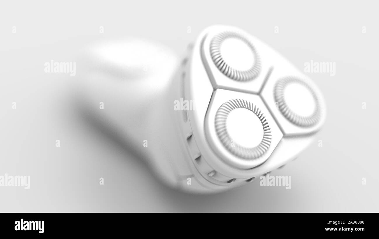 3d rendering of a shaving machine isolated in studio background Stock