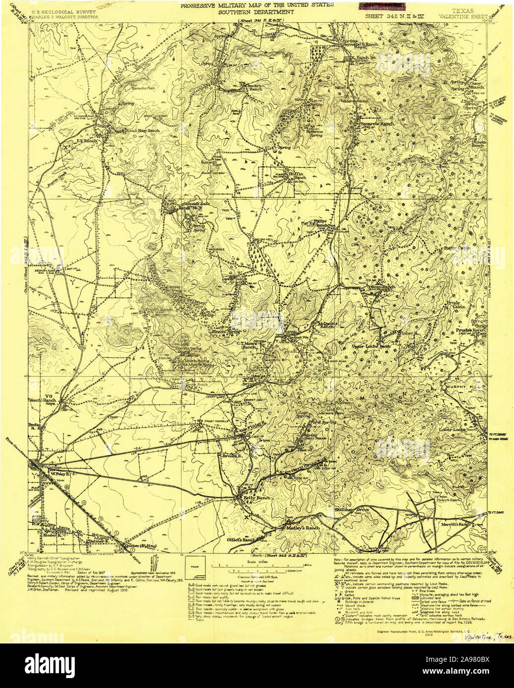 Valentine texas map hires stock photography and images Alamy
