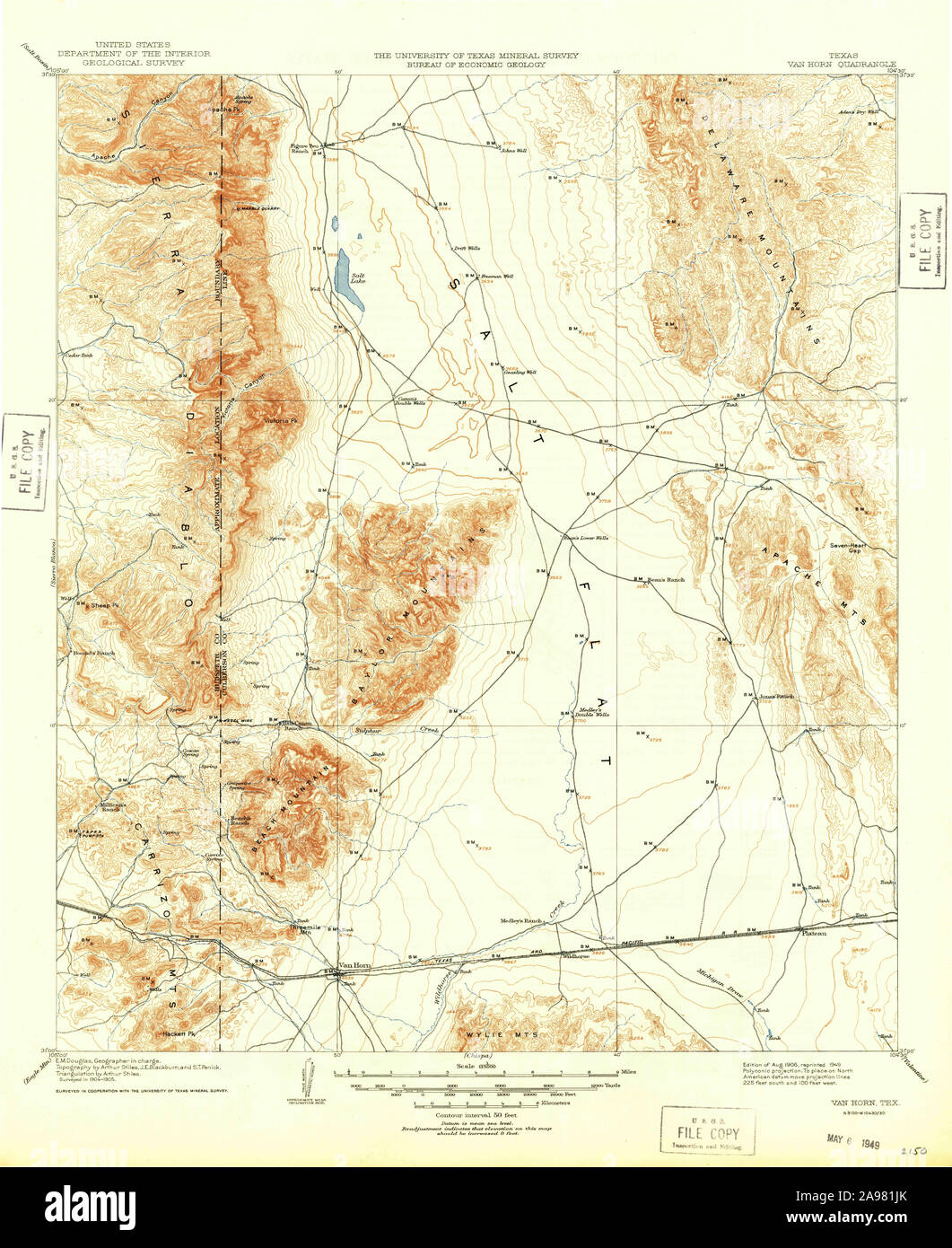 Map of van horn hires stock photography and images Alamy