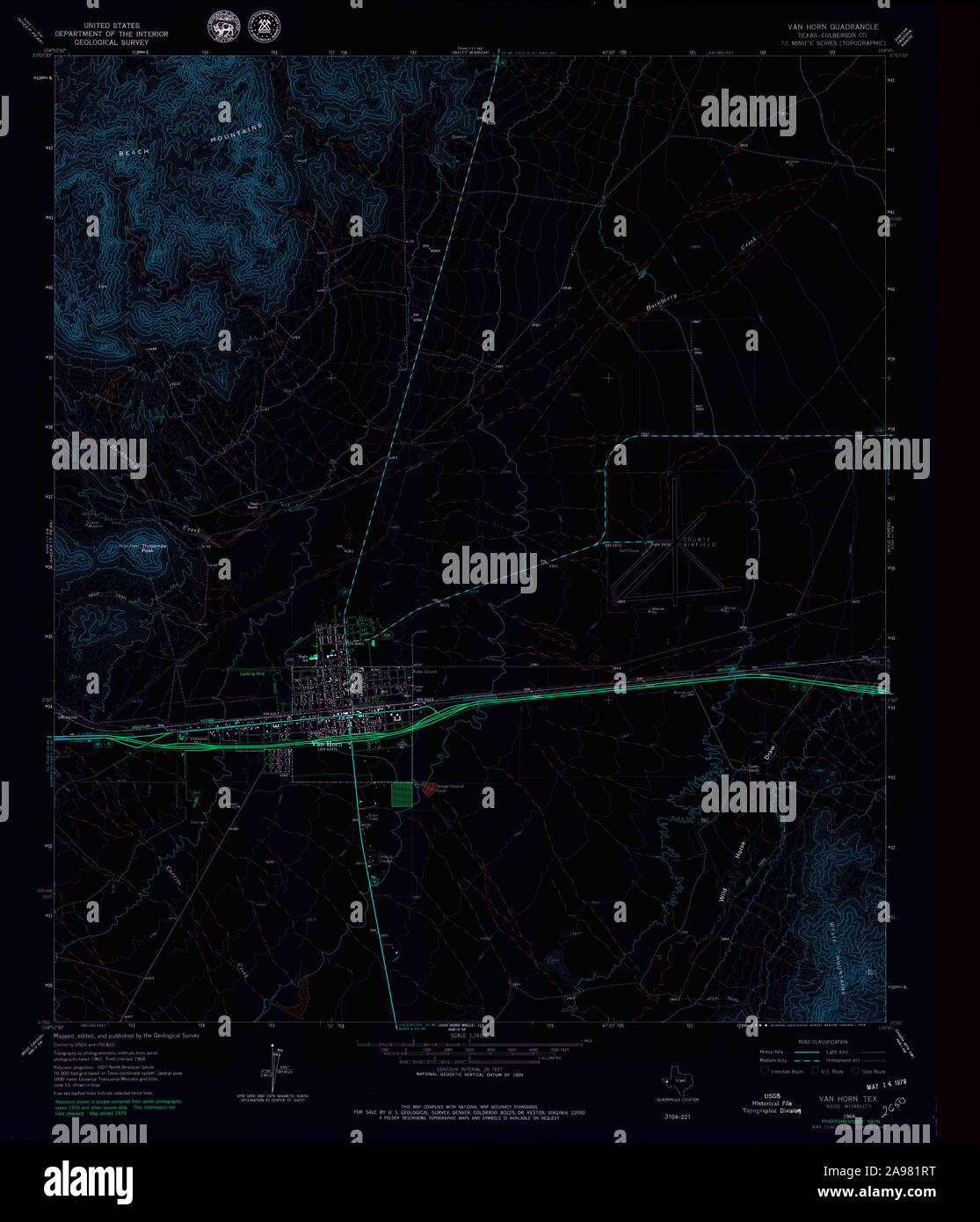 Map of van horn hires stock photography and images Alamy