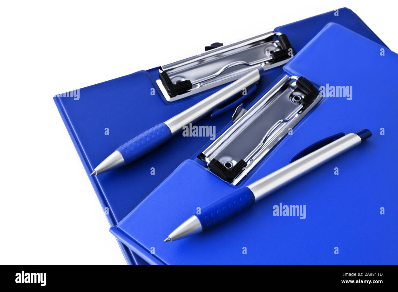 Business equipment and white background Stock Photo Alamy