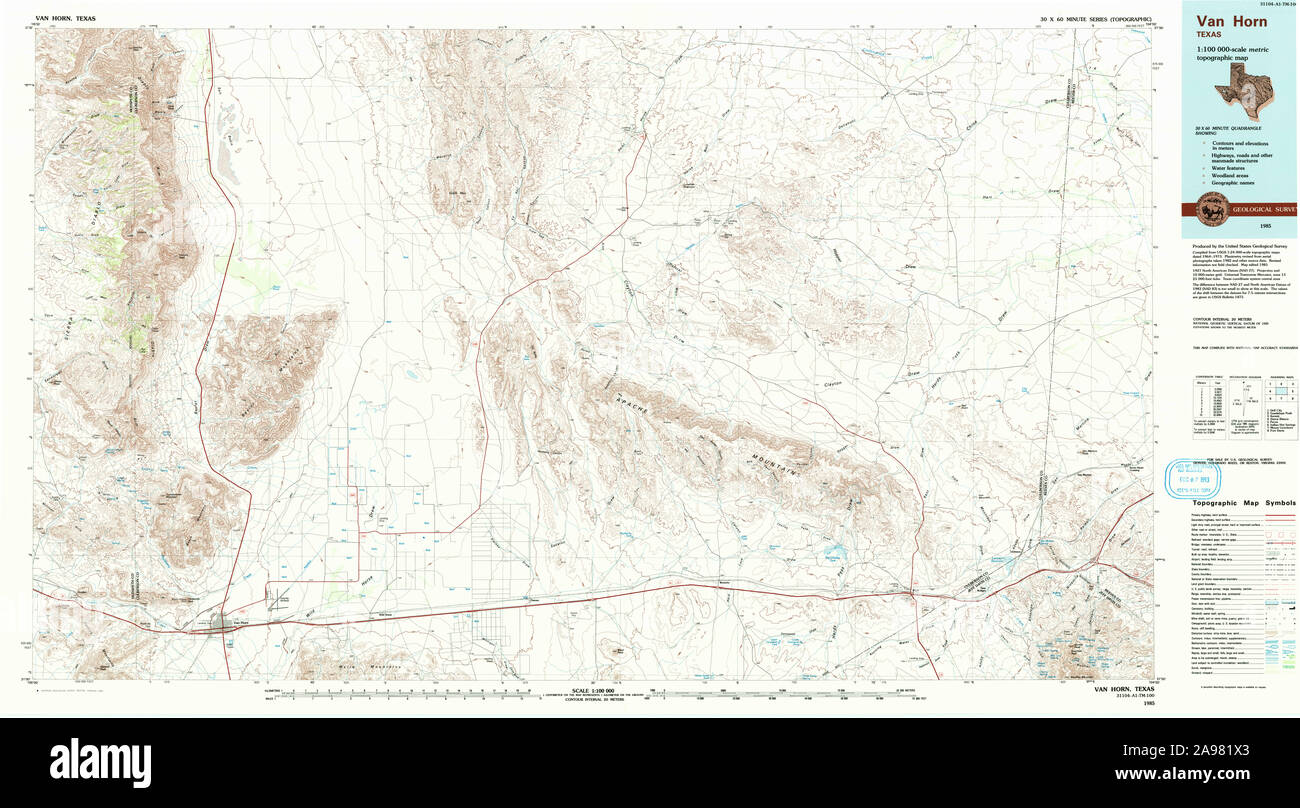 Map of van horn hi-res stock photography and images - Alamy