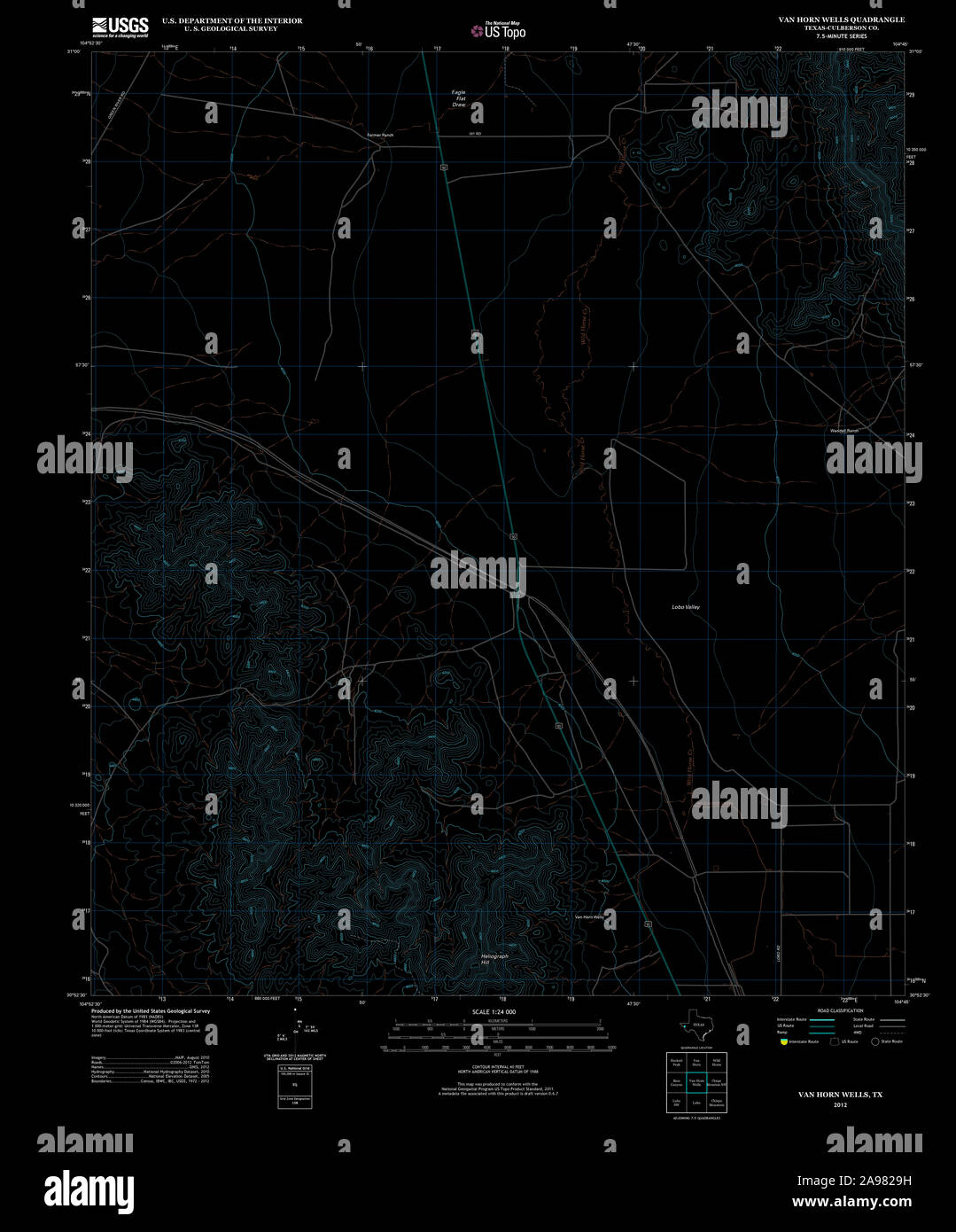 Van Horn Texas Map High Resolution Stock Photography and Images Alamy