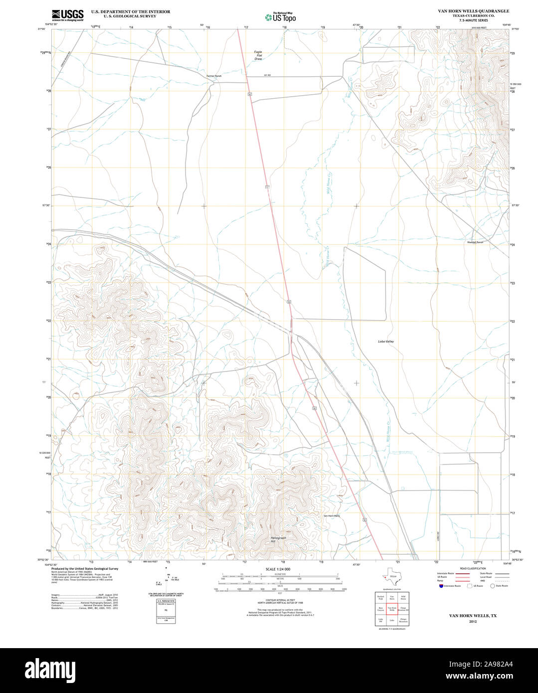 Map of van horn hires stock photography and images Alamy
