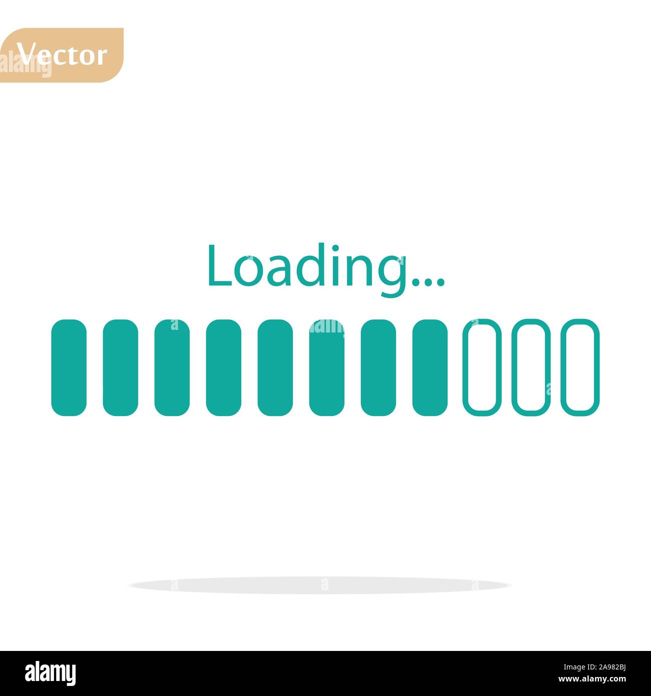 Loading green progress bar on Stock Vector Images - Alamy