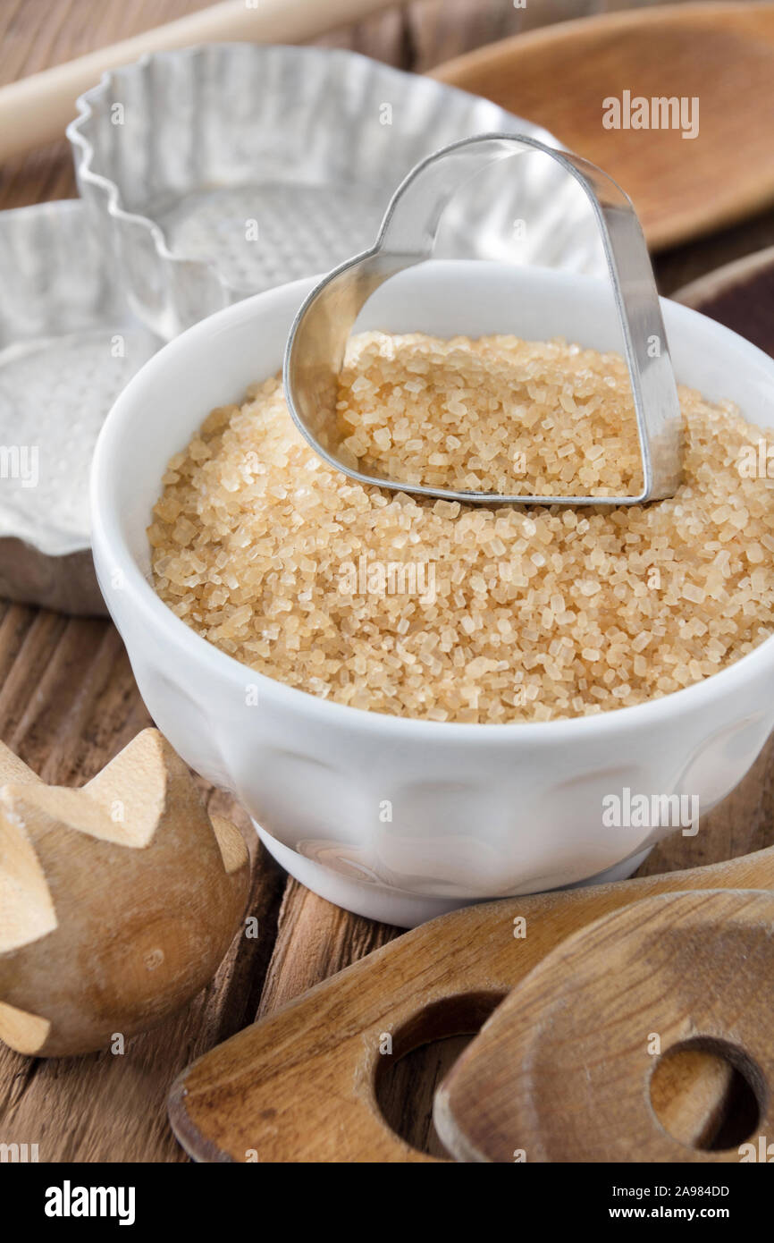 Baking with brown sugar Stock Photo