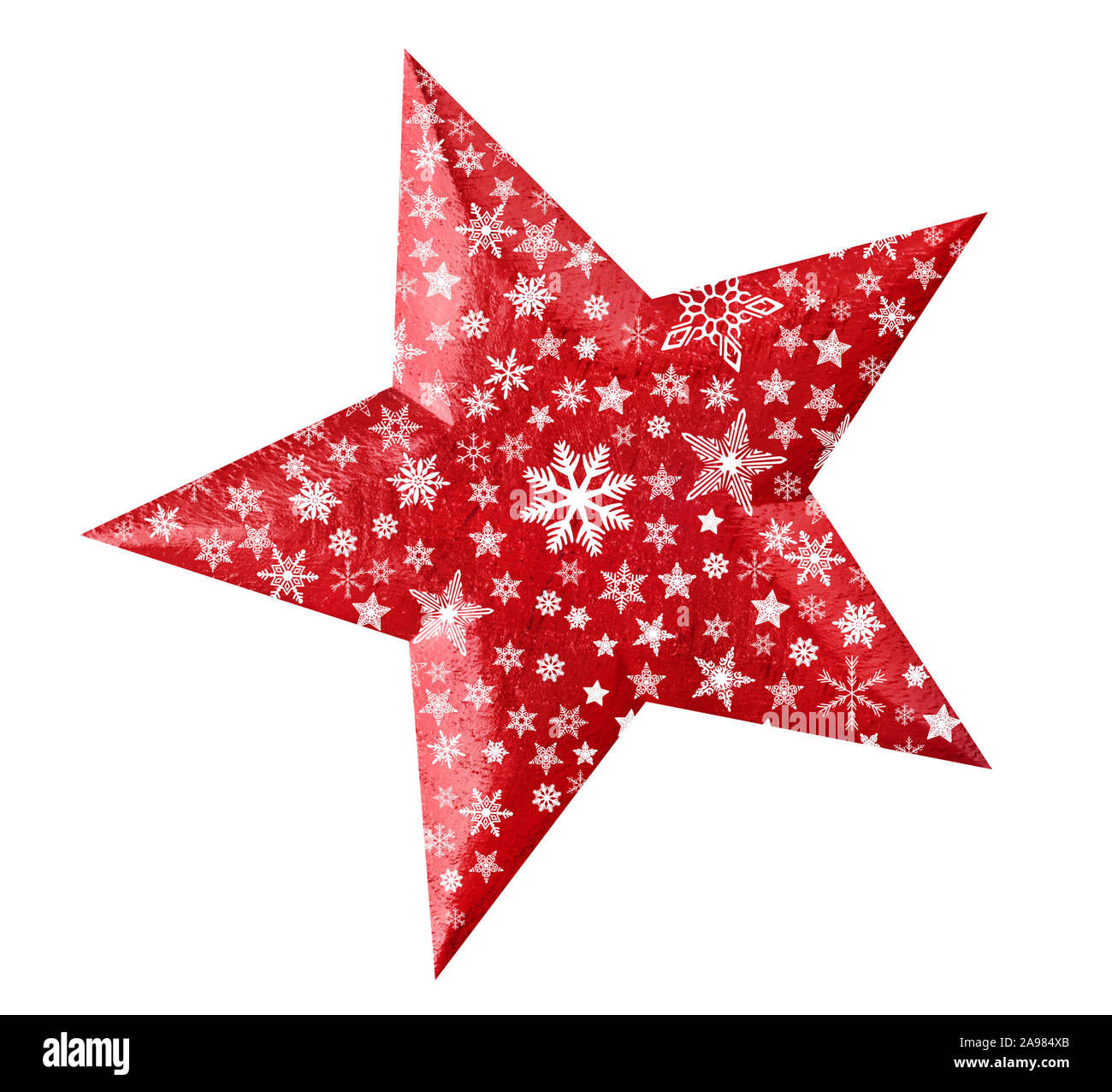 Christmas decoration star isolated on white background Stock Photo - Alamy