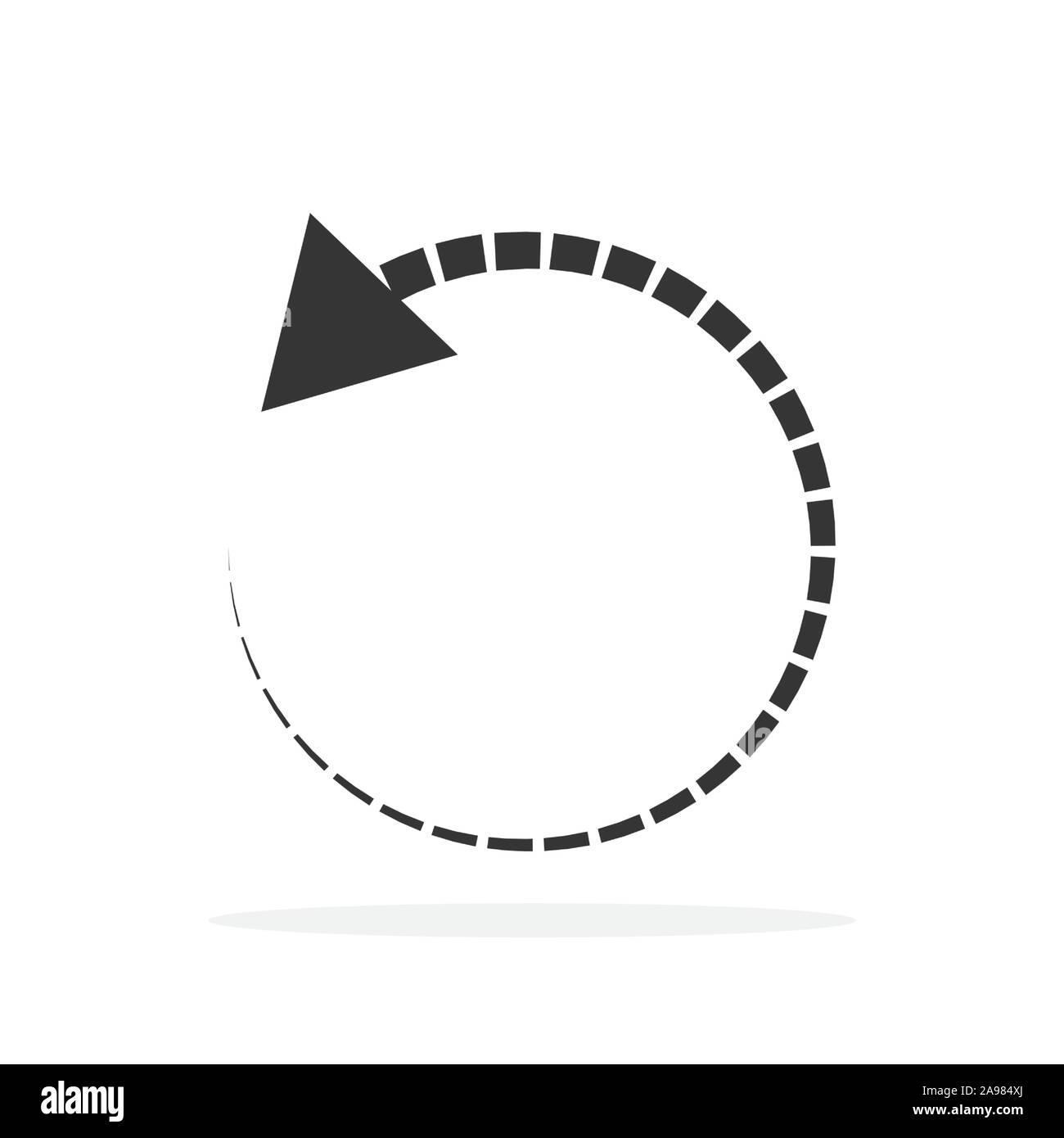 Circle arrow. Reload arrow icon isolated. Black refresh vector arrow ...