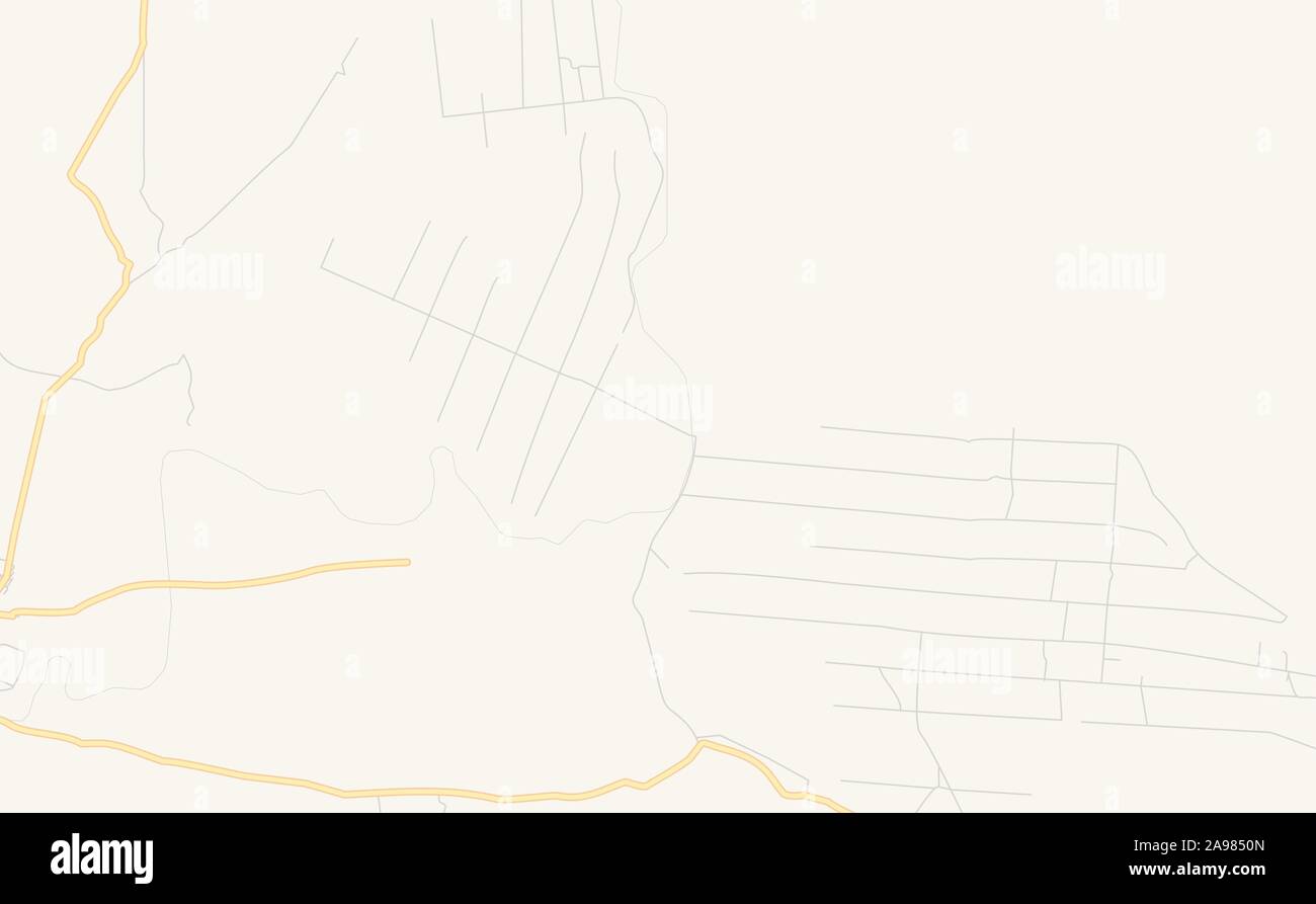 Printable street map of Katumba, Tanzania. Map template for business use. Stock Vector