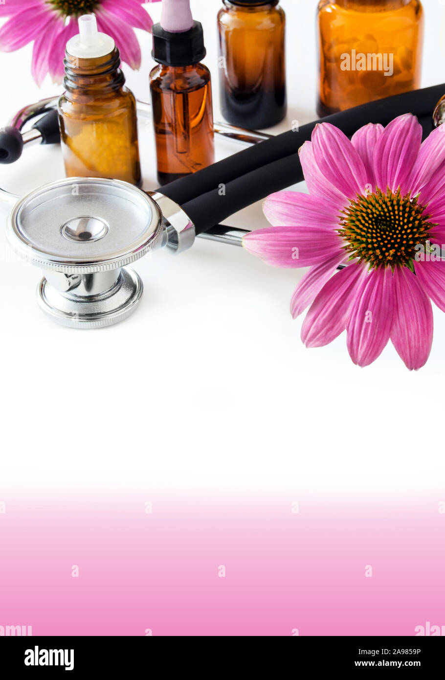 Echinacea alternative medicine Stock Photo