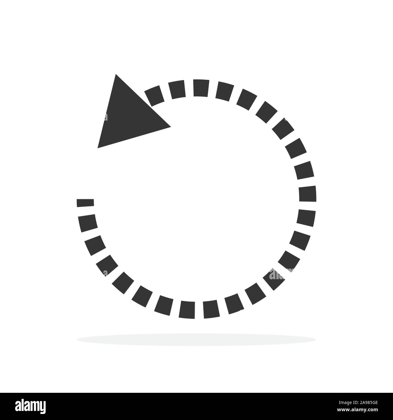 Circle arrow. Reload arrow icon isolated. Black refresh vector arrow ...