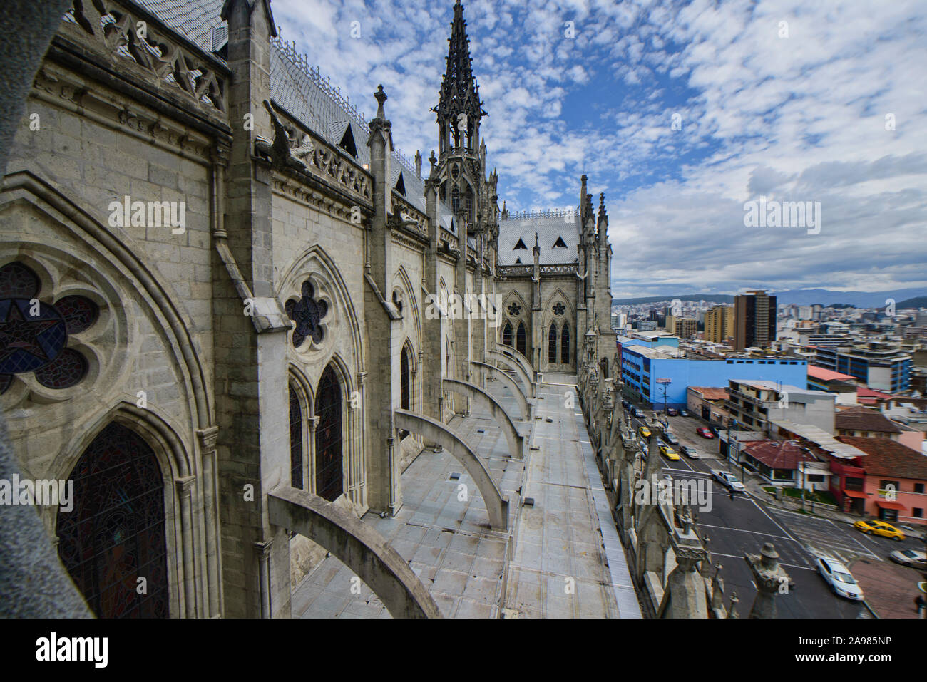 Clock towers on the Basilica of the National Vow (Basílica del Voto