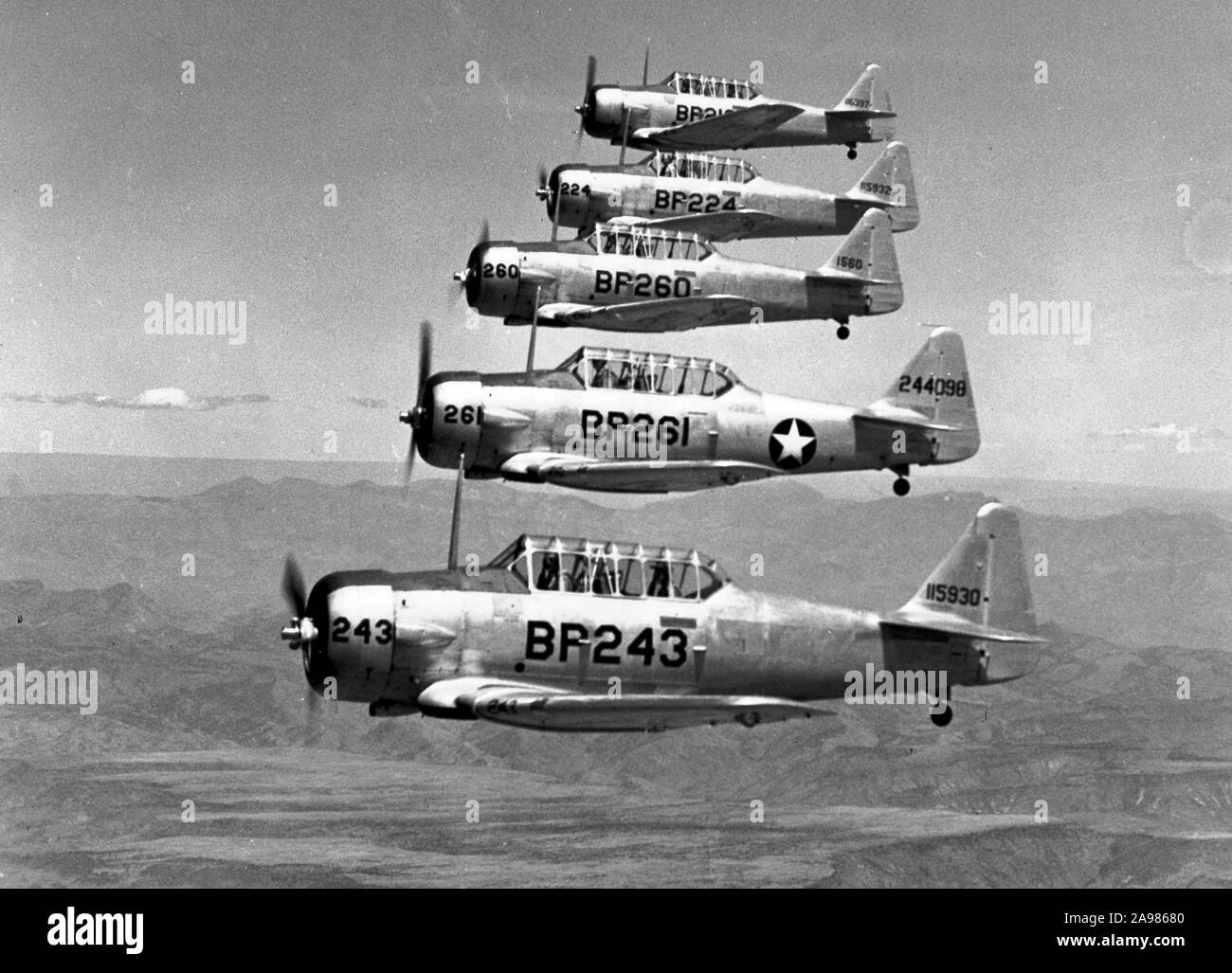 Volunteer Argentinian pilots serving the Allies forces during the World War II Stock Photo