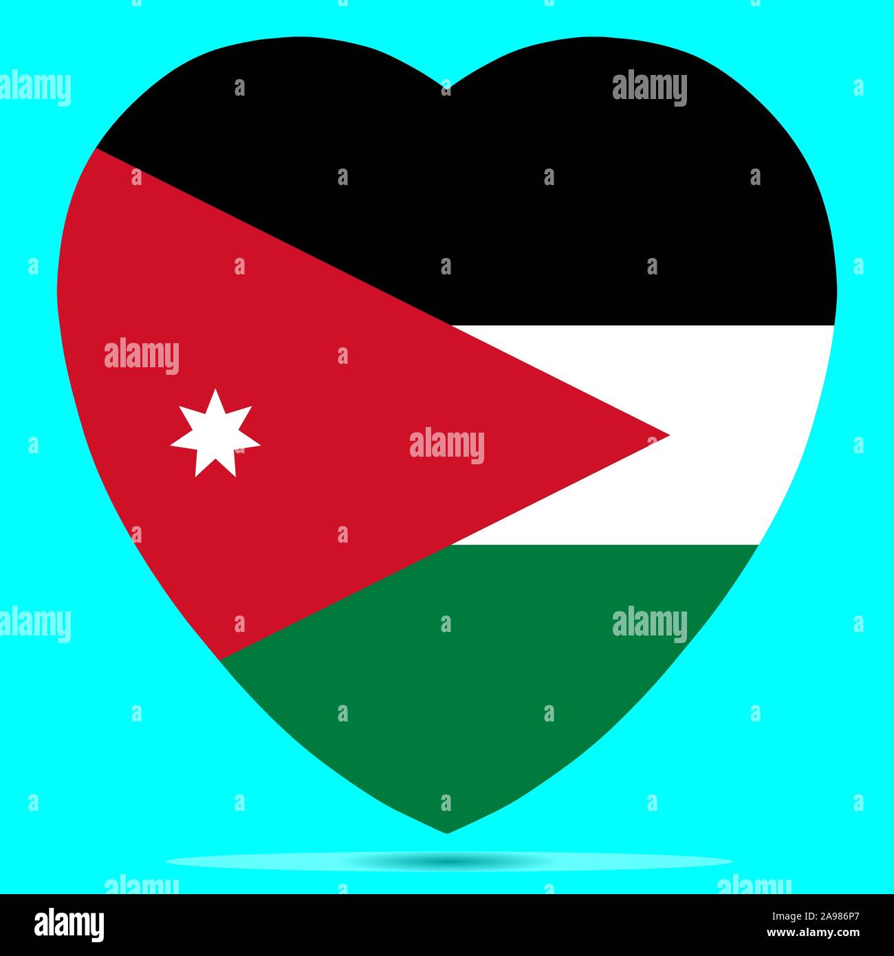 Jordan Flag In Heart Shape Vector illustration Eps 10 Stock Vector Image & Art Alamy