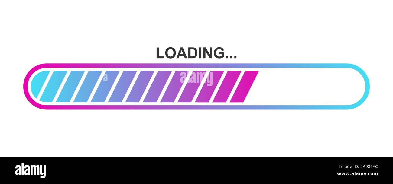 Colorful vector loading icon. Abstract progress loading bar isolated ...