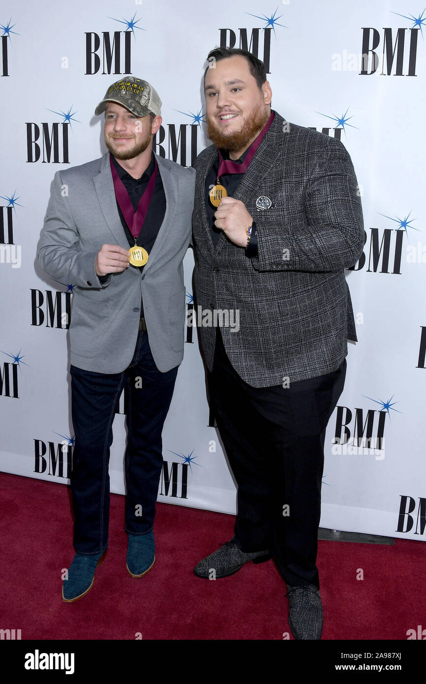November 12, 2019, Nashville, Tennessee, USA Rob Williford, Luke Combs
