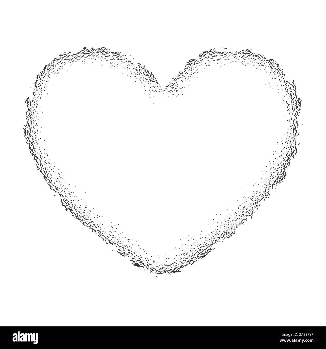 Vector Heart icon. Abstract grunge symbol of Heart. Symbol of Love ...