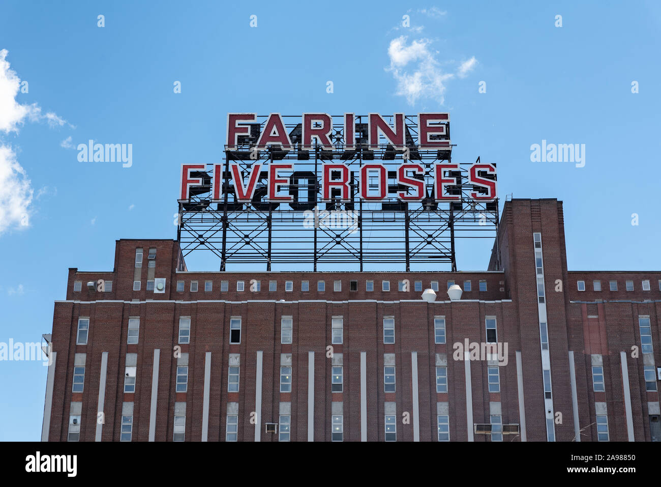 Farine Five Roses Sign, Lachine Canal, Griffintown, Montreal, Quebec ...