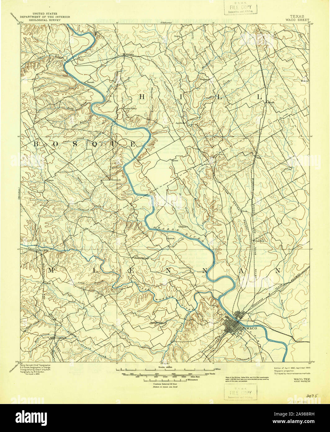 Map of waco hires stock photography and images Alamy