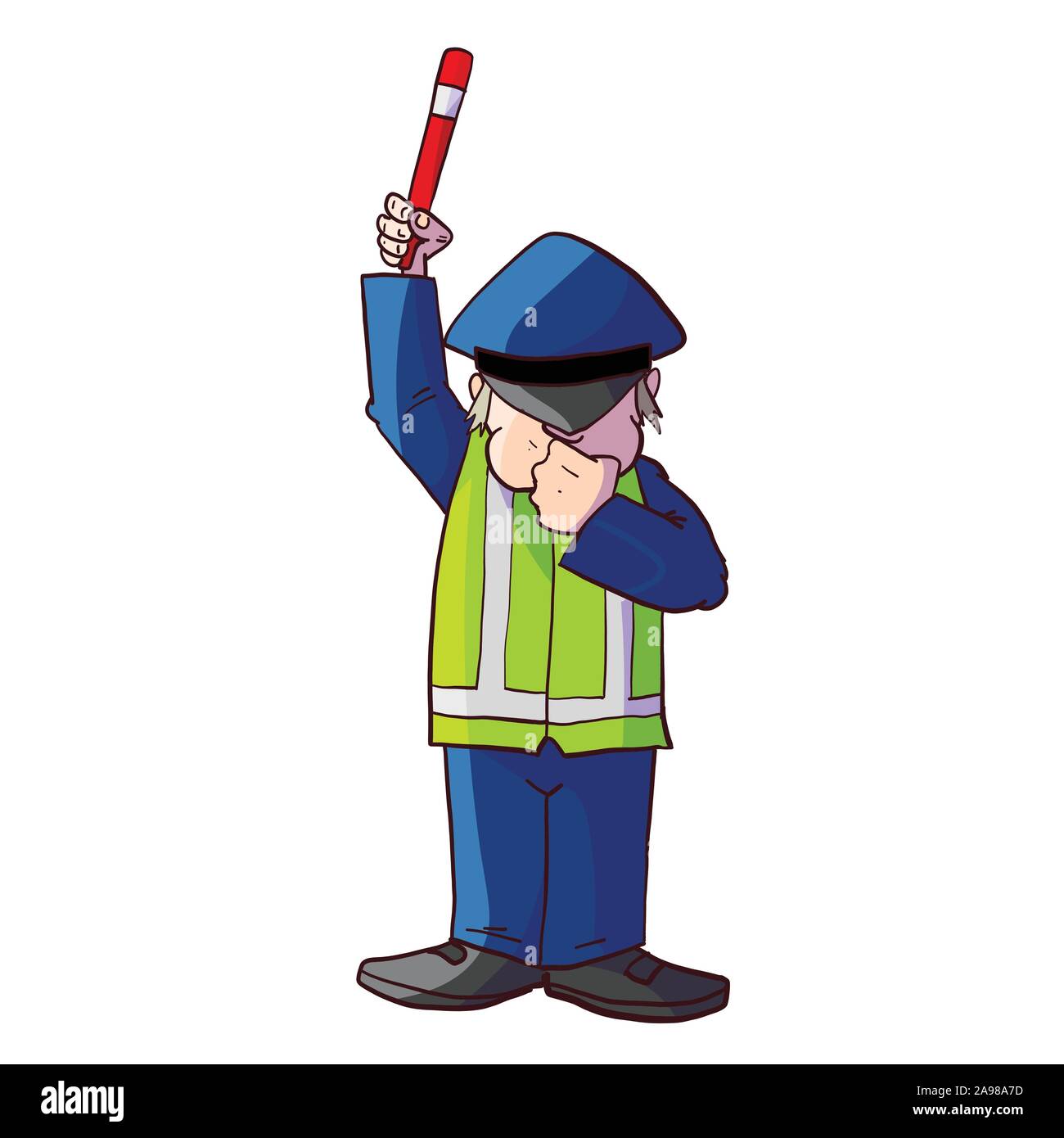 Colorful vector illustration of a cartoon traffic police officer Stock  Vector Image & Art - Alamy