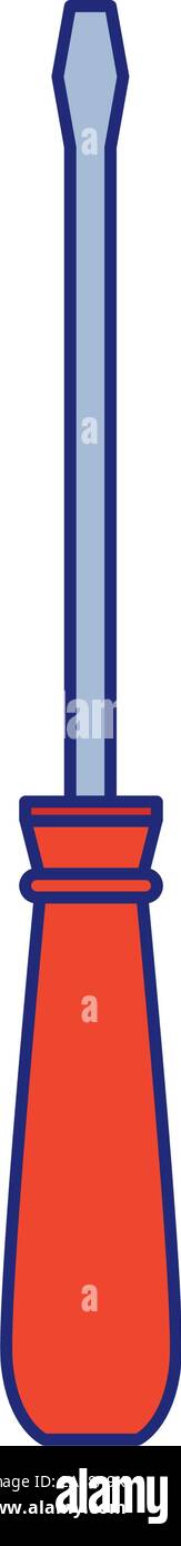 screwdriver tool icon, flat design Stock Vector