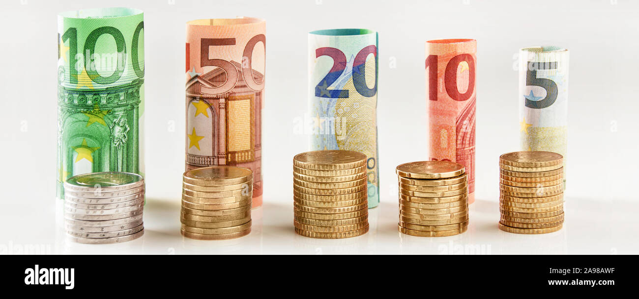 Euro against white background Stock Photo - Alamy