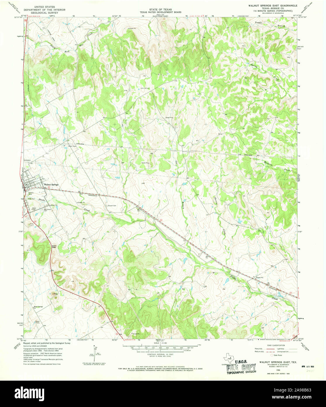 Map of walnut springs texas hires stock photography and images Alamy