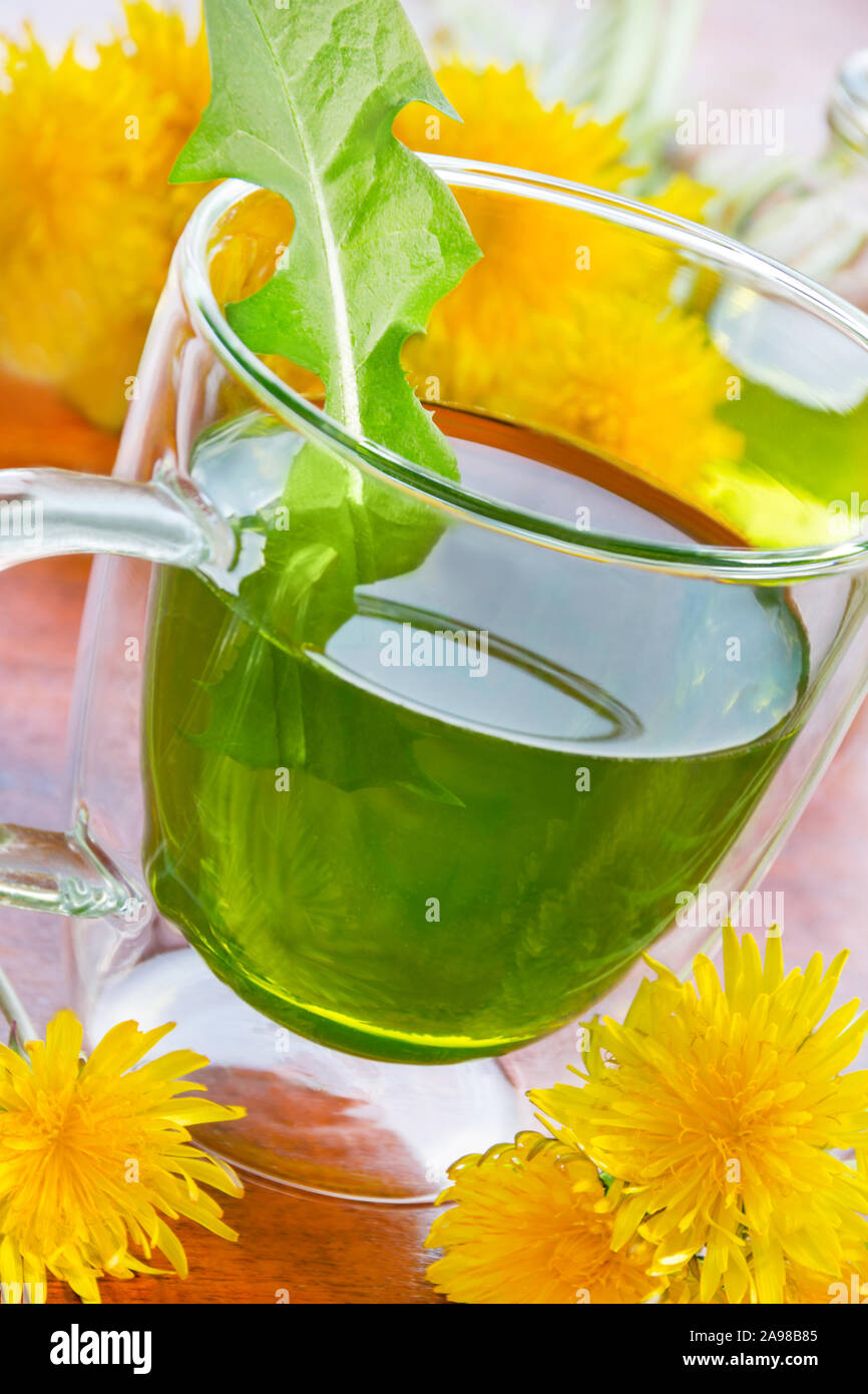 Tea weeds dandelion Stock Photo