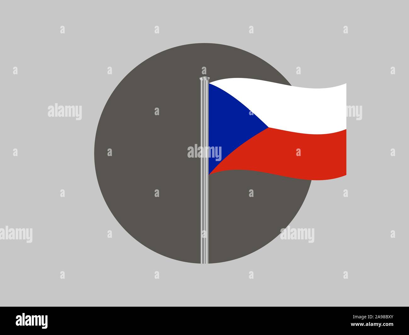 National flag of Czhech Republic. original colors and proportion. Simply vector illustration, from countries flag set. Stock Vector