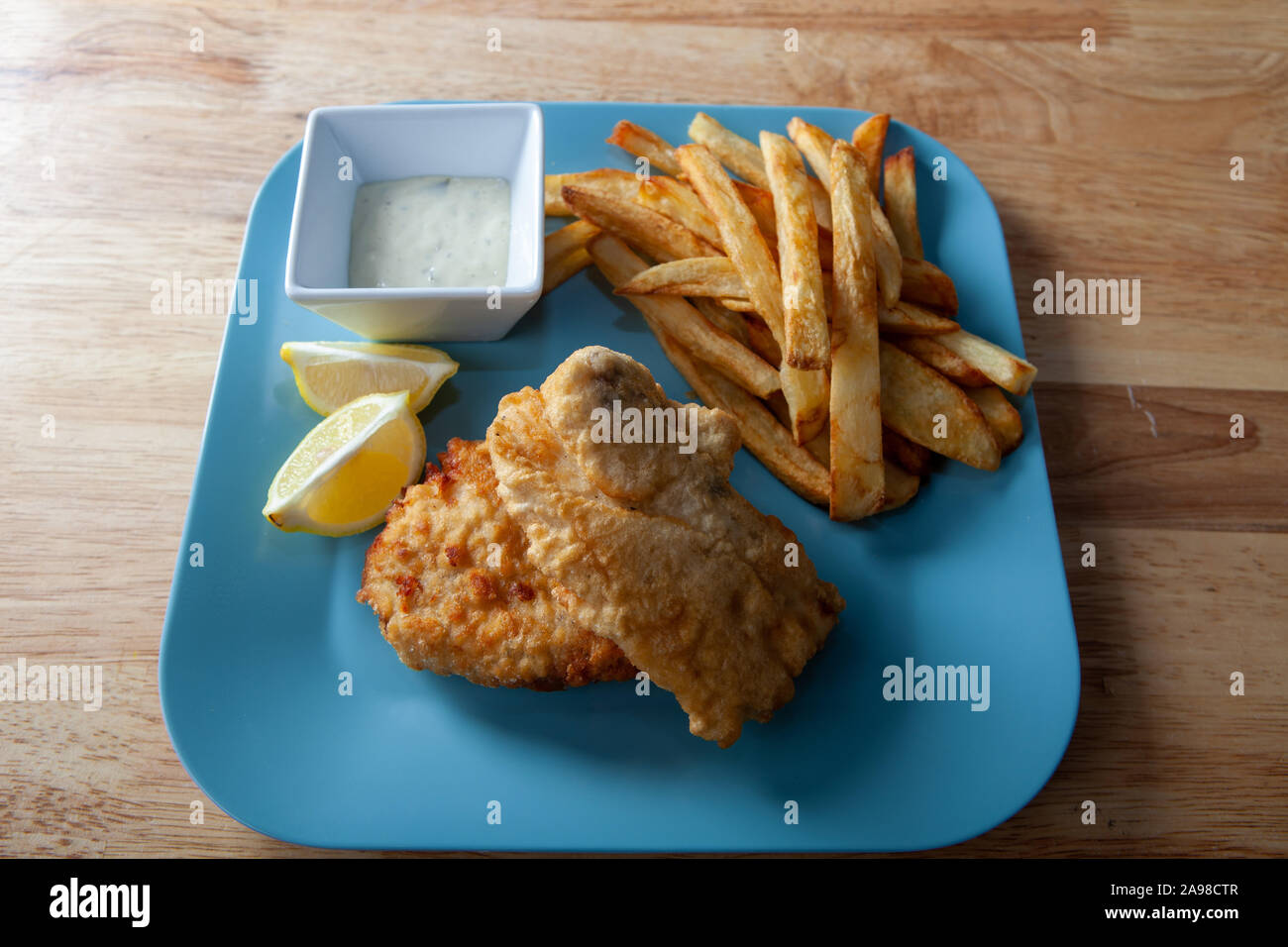 Fish and Chips with Tartar Sauce Stock Photo Alamy