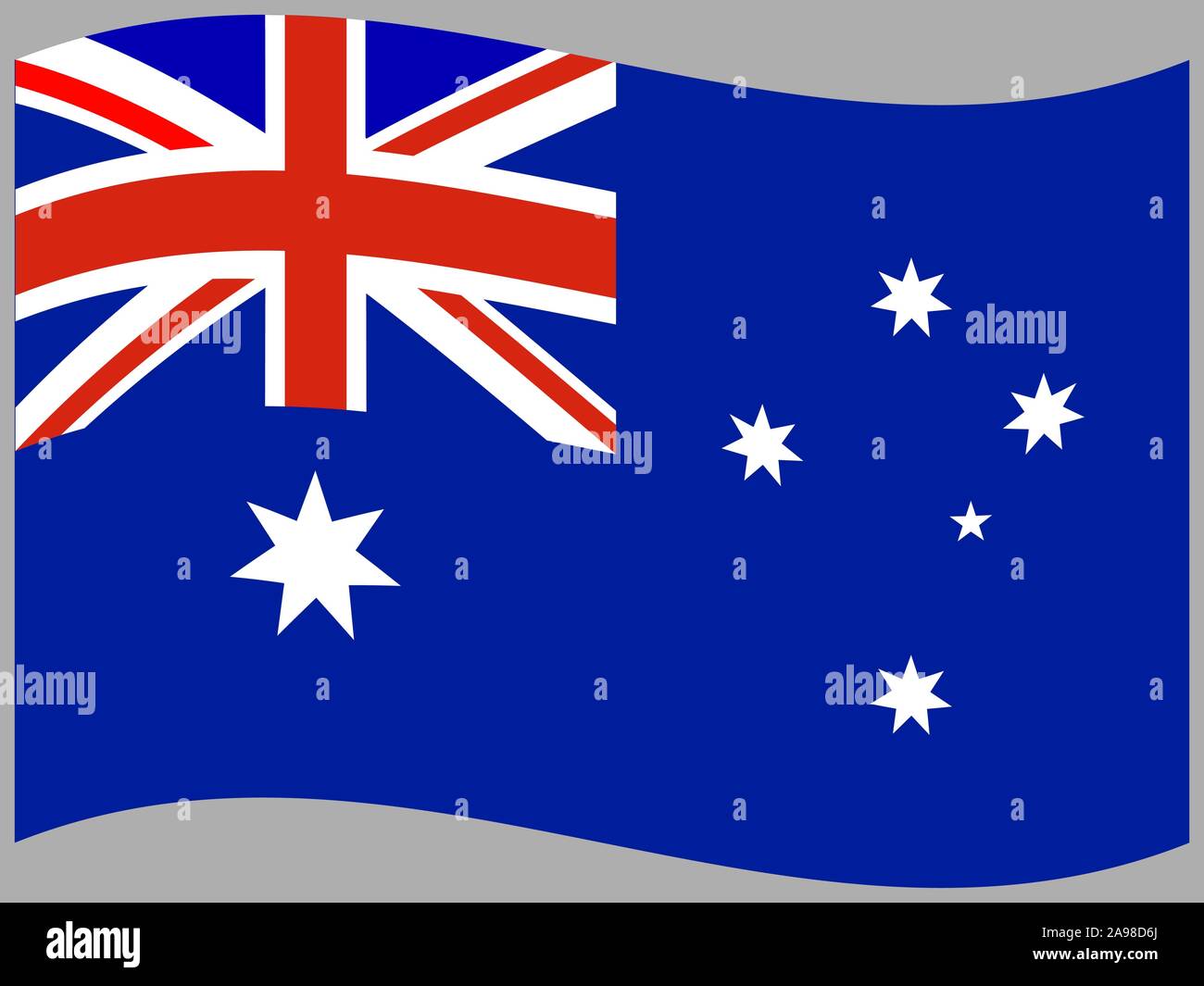 National flag of Commonwealth of Australia. original colors and proportion. Simply vector illustration, from countries flag set. Stock Vector