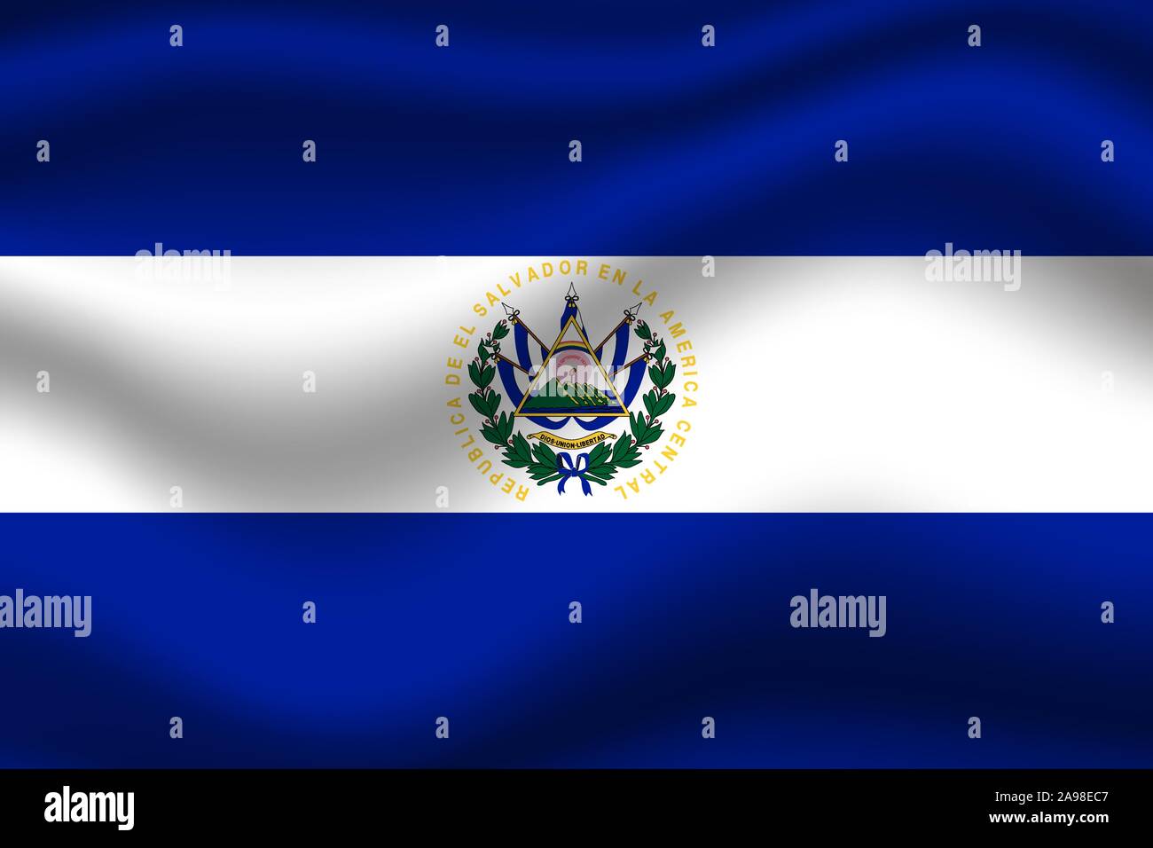 National Flag Of Republic Of El Salvador Original Colors And national-flag-of-republic-of-el-salvador-original-colors-and