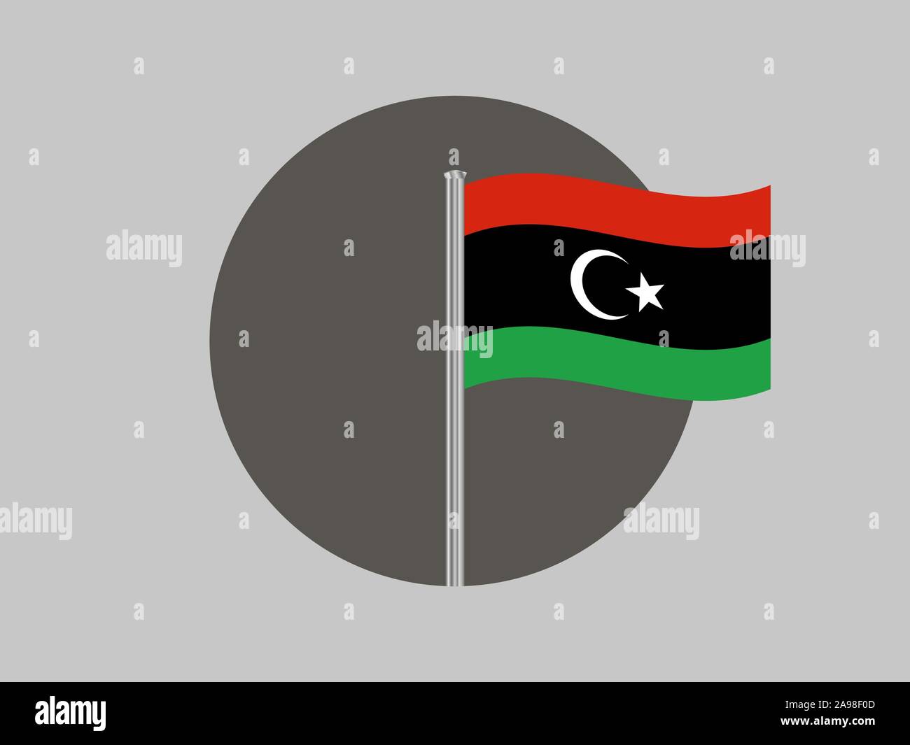National flag of State of Libya. original colors and proportion. Simply ...