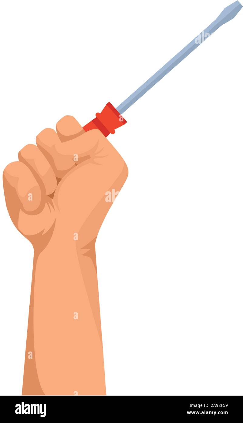 hand holding a screwdriver icon, flat design Stock Vector Image & Art ...