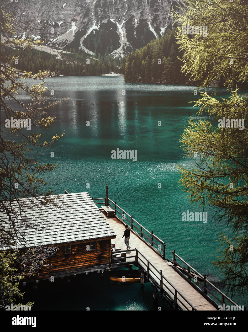 Lago Di Braise man. Stock Photo