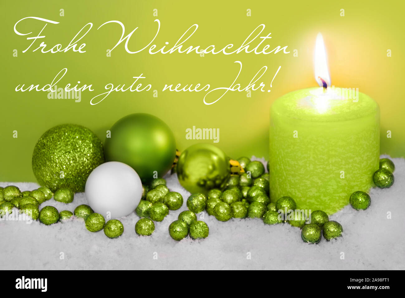 Fröhliche Weihnachten  Merry Christmas and a Happy new Year Stock Photo