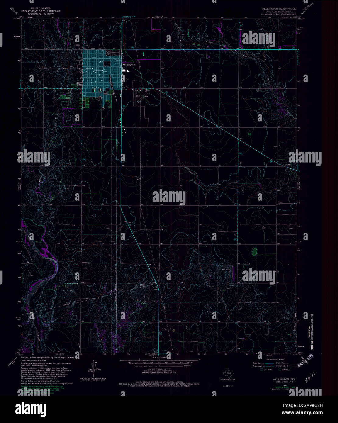 Wellington texas map hires stock photography and images Alamy