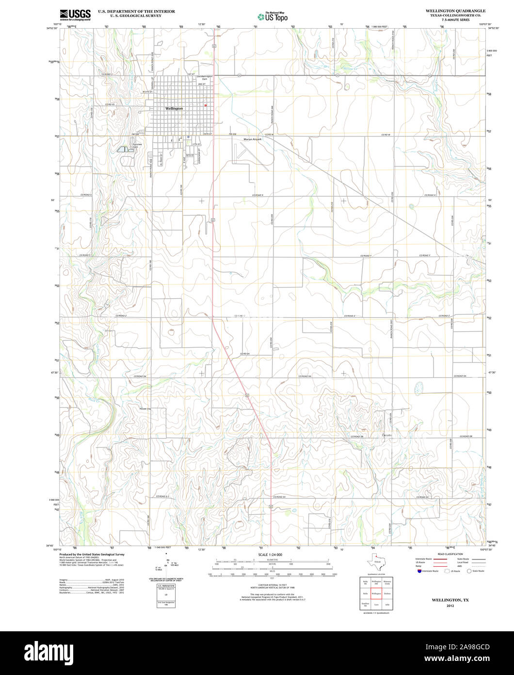 Wellington texas map hires stock photography and images Alamy
