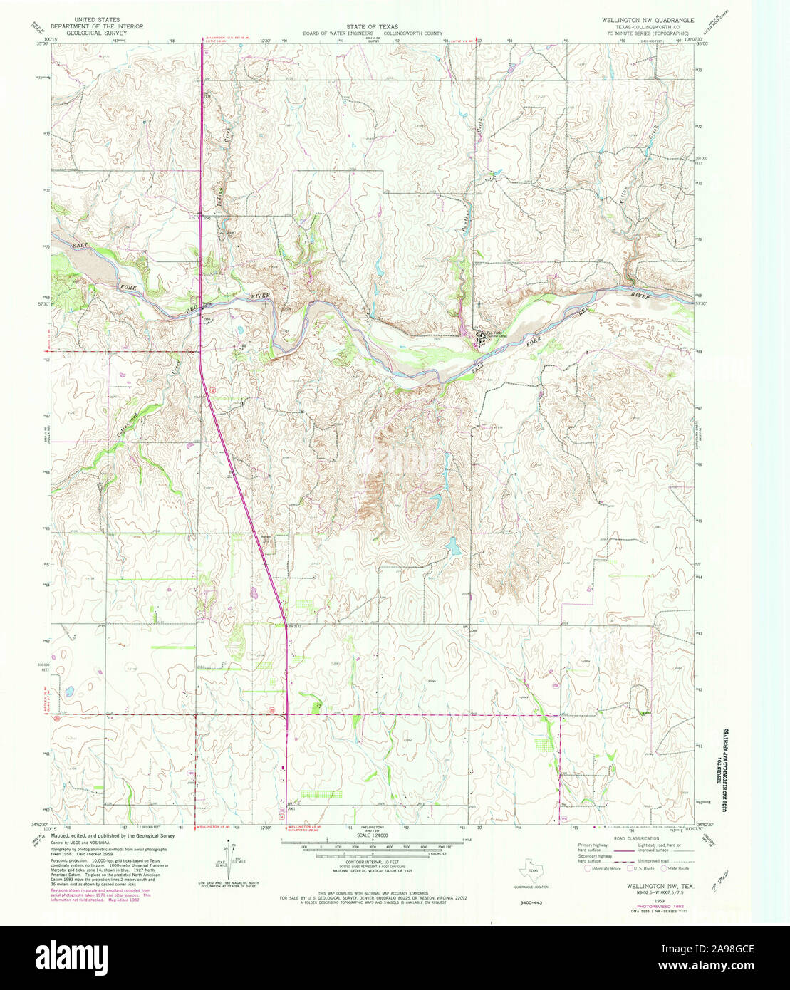 Wellington texas map hires stock photography and images Alamy
