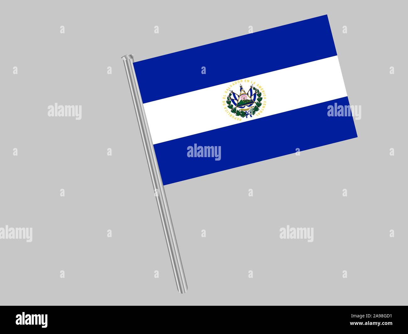 Page 3 National Flag El Salvador High Resolution Stock