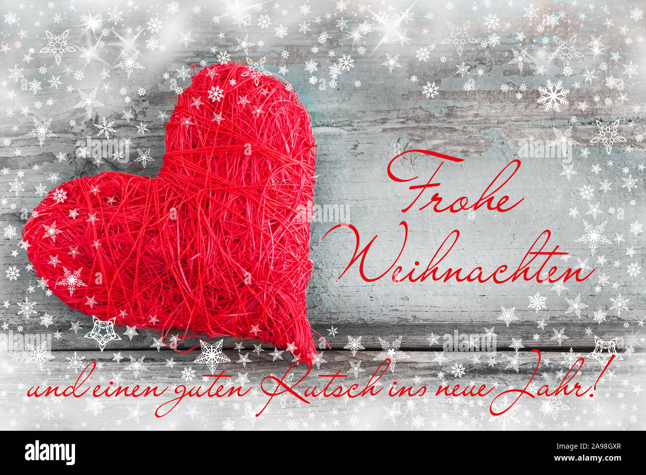 Frohe Weihnachten  Merry Christmas and a Happy New Year Stock Photo
