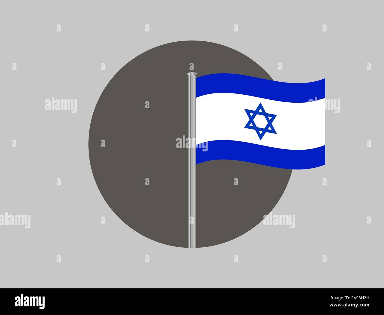National flag of Israel . original colors and proportion. Simply vector ...