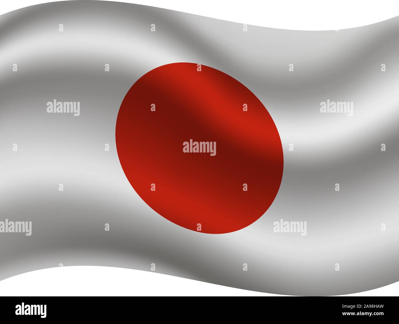 National flag of Japan . original colors and proportion. Simply vector