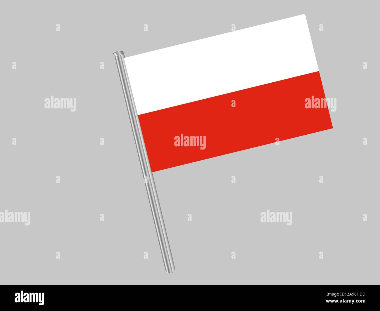 Beautiful National Flag Of Republic Of Poland Original Colors And 