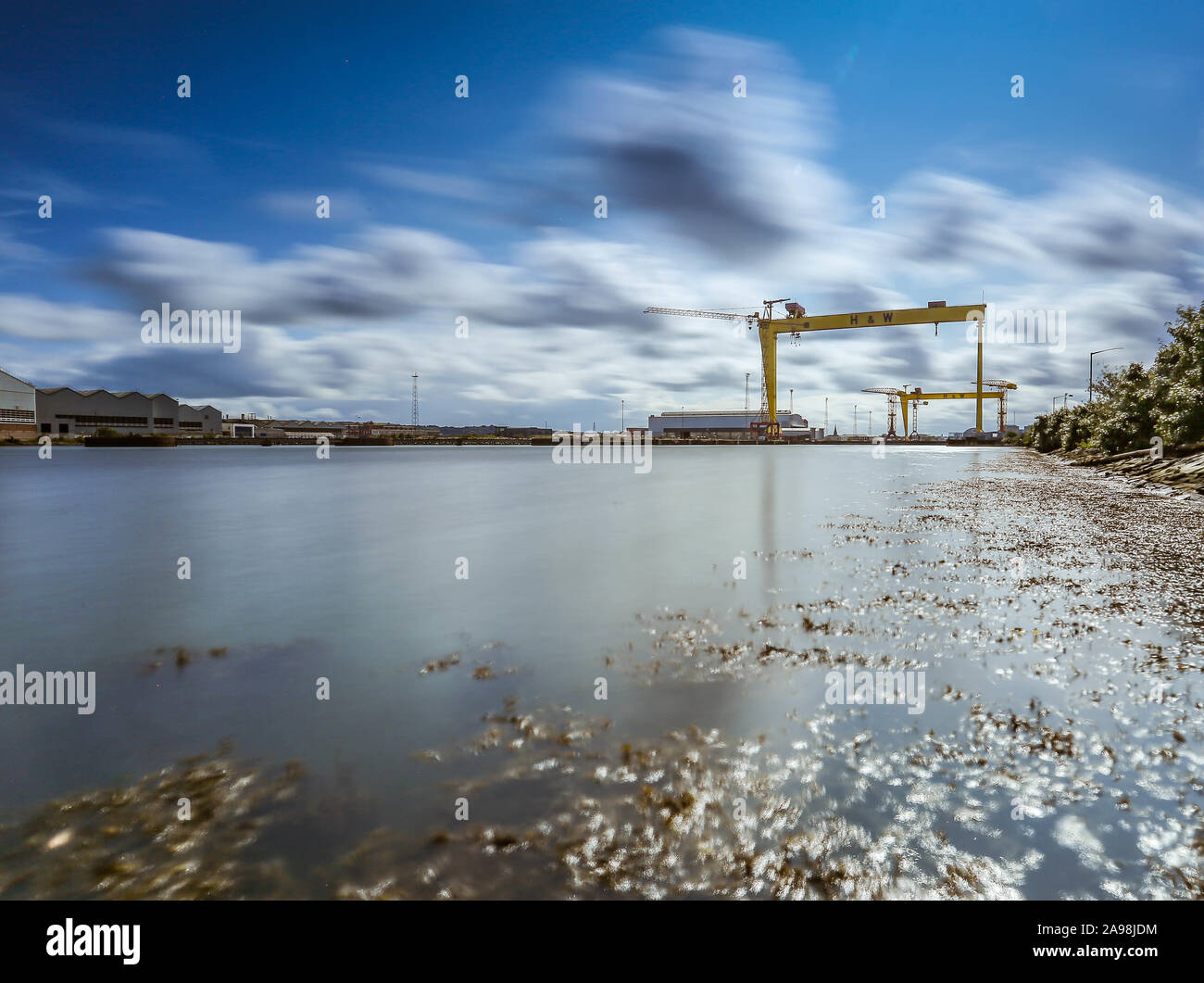 Belfast and Holywood Stock Photo Alamy