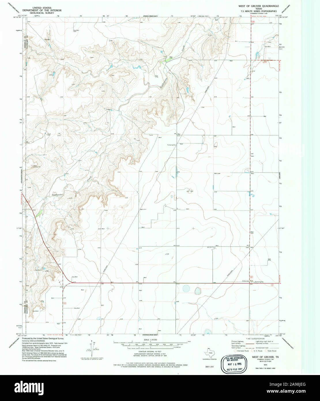 Map of gruver hires stock photography and images Alamy