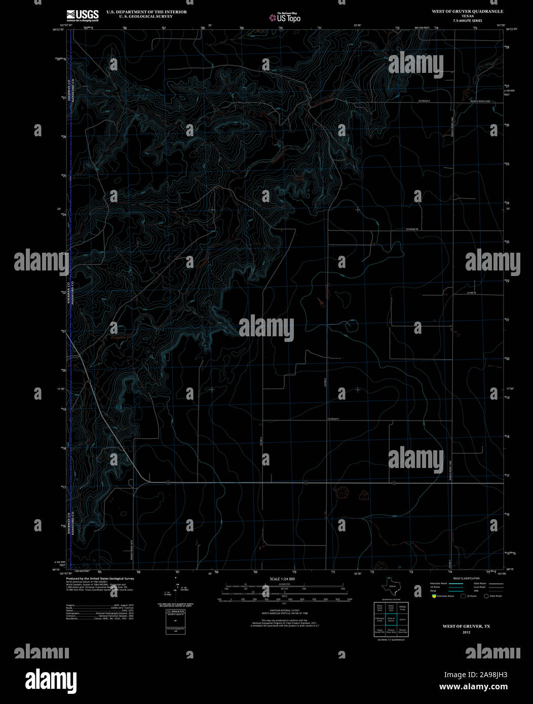 Map of gruver hires stock photography and images Alamy
