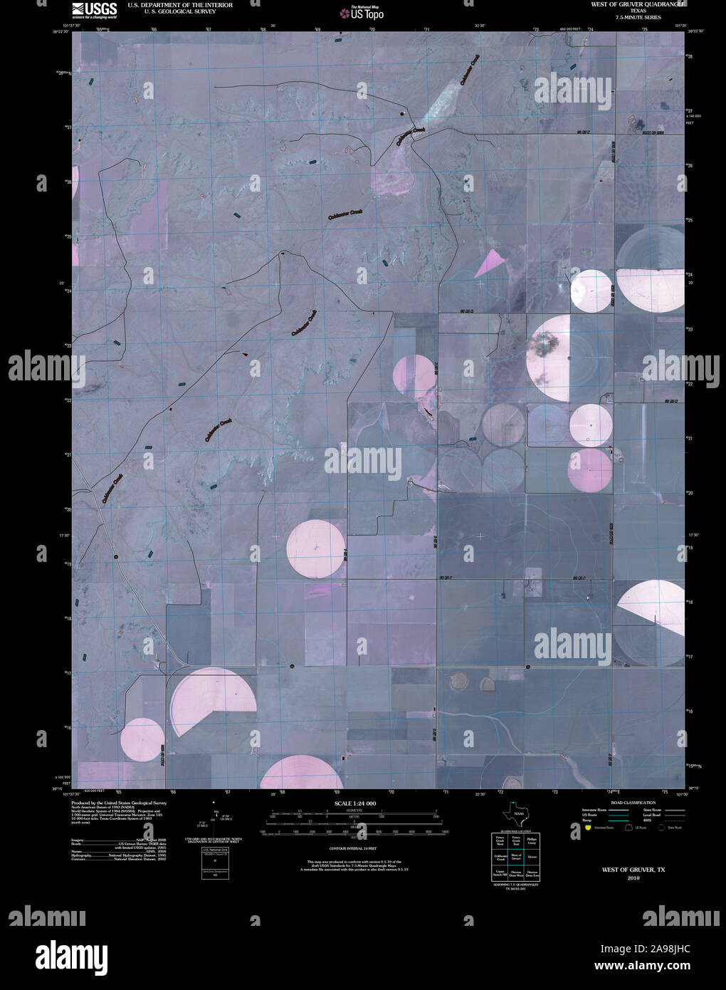 Map of gruver hires stock photography and images Alamy