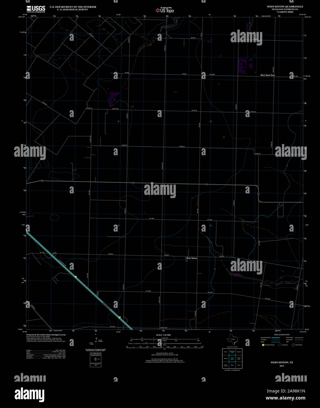 Sinton texas map hires stock photography and images Alamy