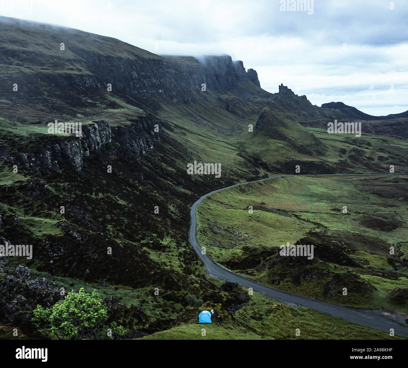 Worlds best camping spot full. Stock Photo